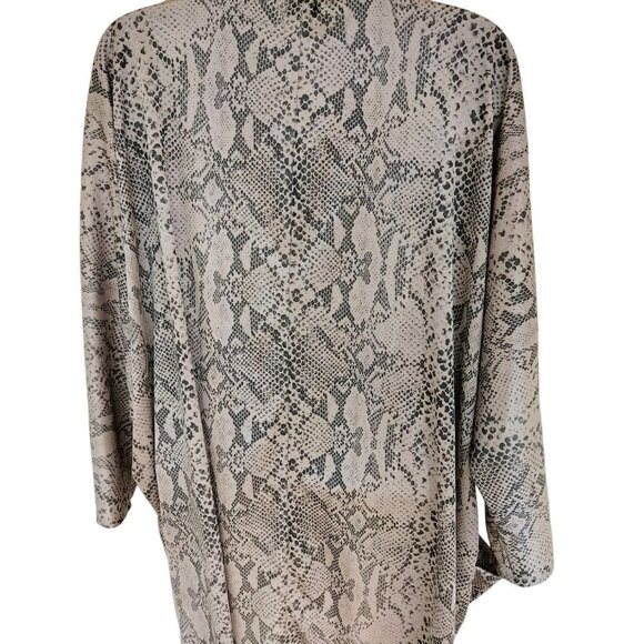 Candice Candice Women Snake Skin print Open Front Kimono - Picture 2 of 5